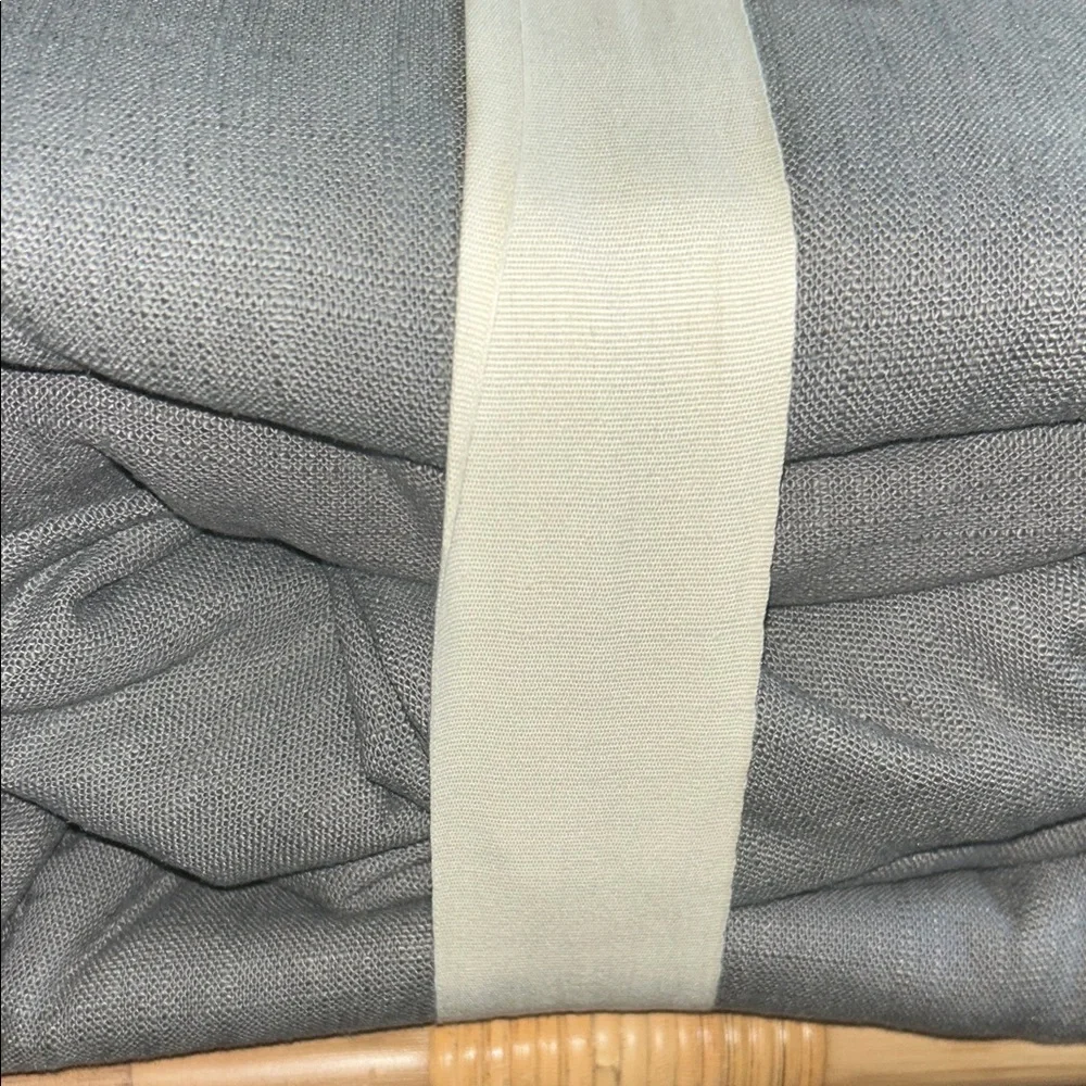 Casaluna King Heavyweight Linen Blend Duvet Cover Set in Gray